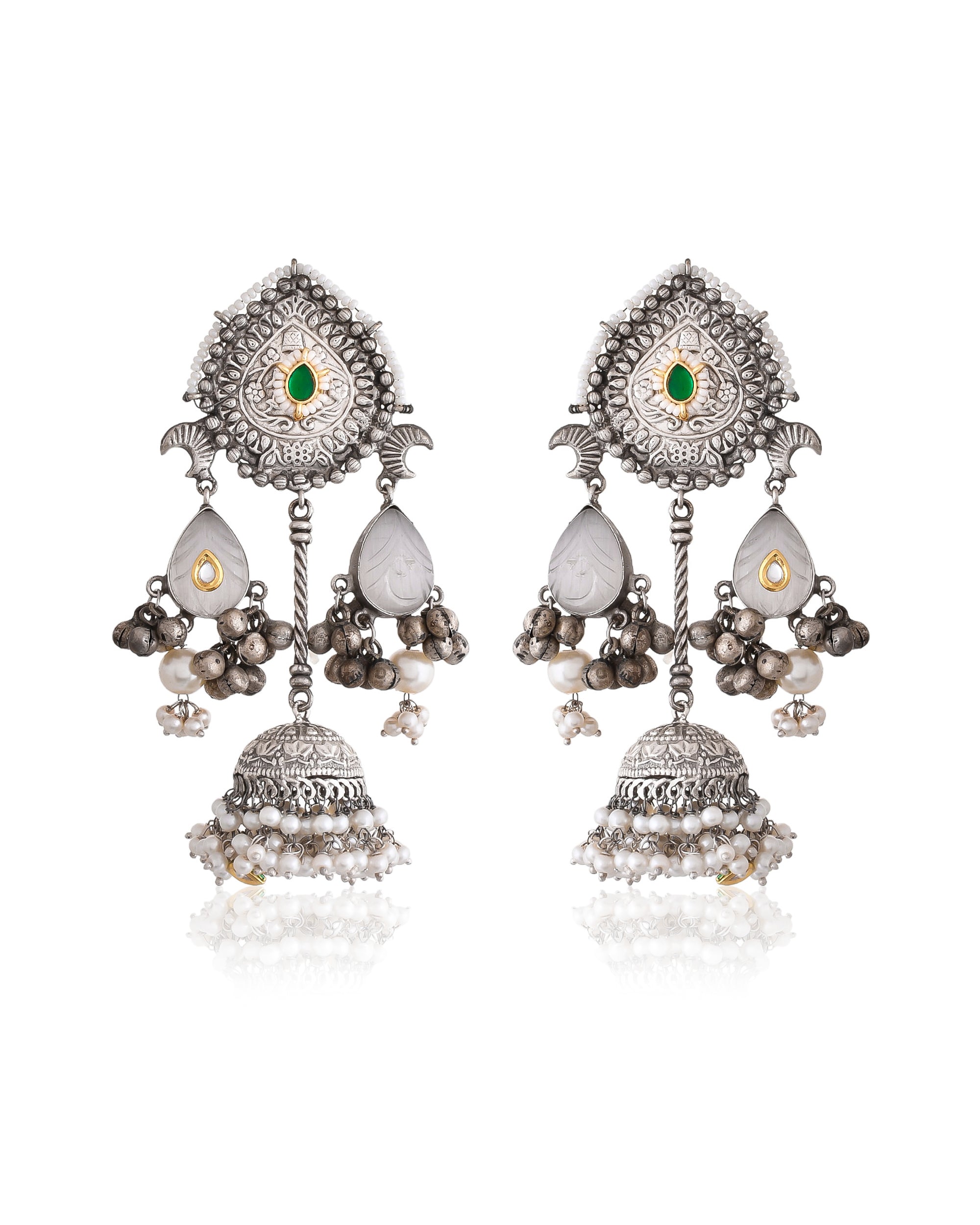 OXIDISED THAPPA JHUMKI
